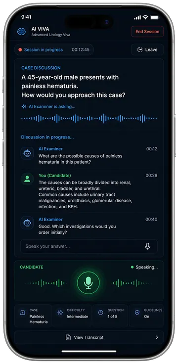 Urologics AI viva phone screen